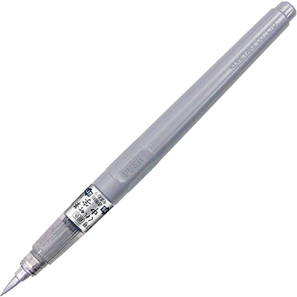 Caneta Fude Pen Kuretake Cor Prata Ponta Média