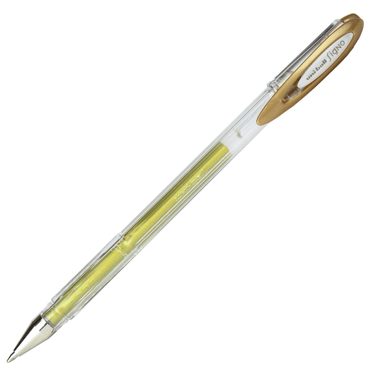 Caneta Gel Metálica Ouro Uni Ball Signo Noble Metal