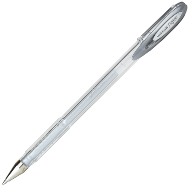 Caneta Gel Metálica Prata Uni Ball Signo Noble Metal