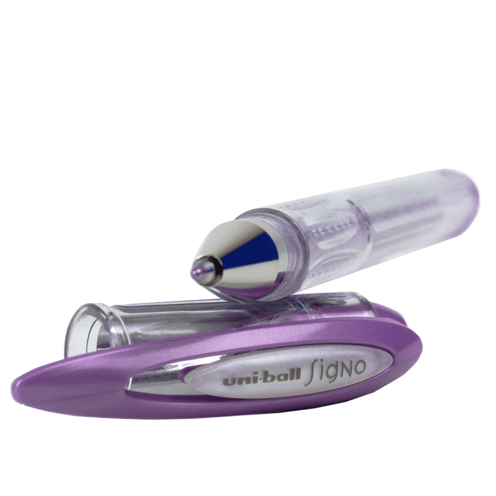 Caneta Gel Metálica Violeta Uni Ball Signo Noble Metal