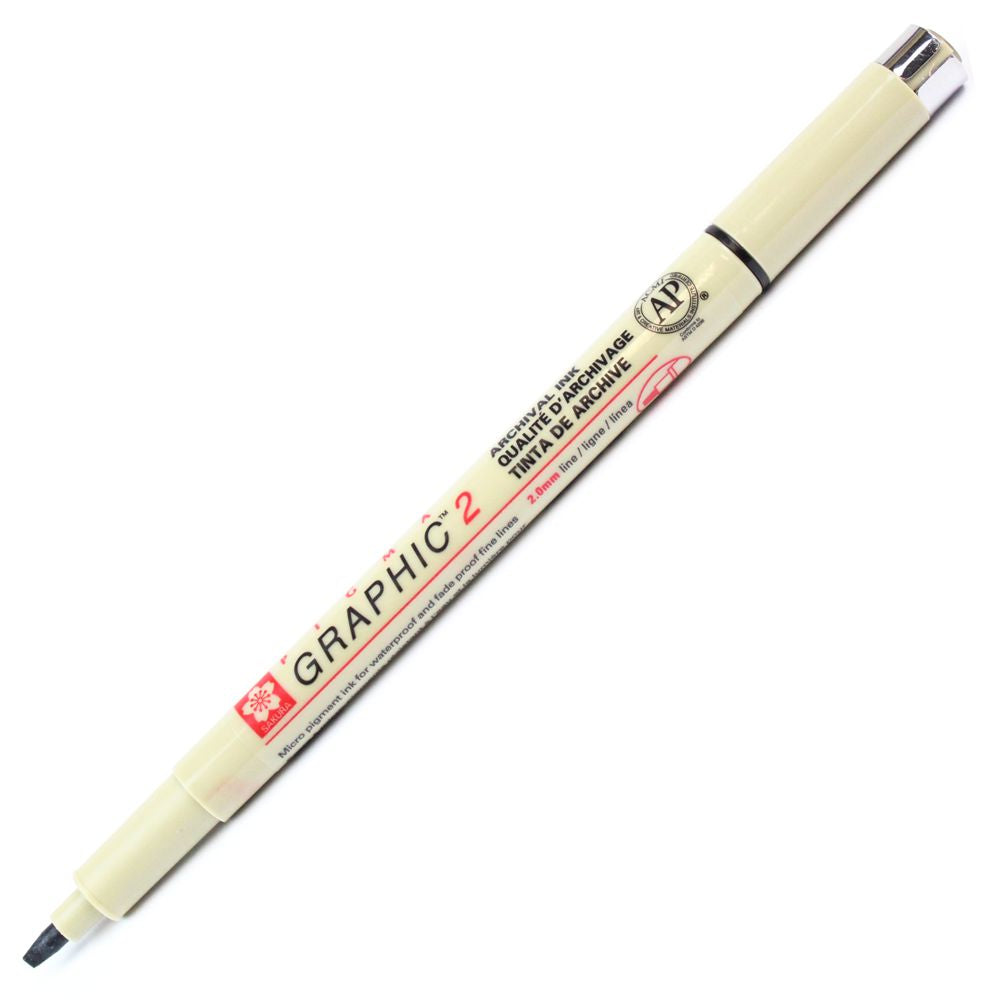 Caneta PIgma Graphic Sakura 2.0mm Preto