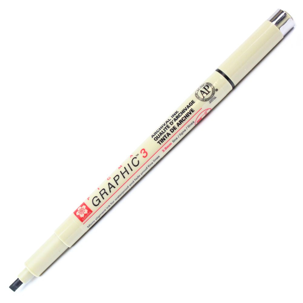 Caneta PIgma Graphic Sakura 3.0mm Preto