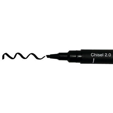 Caneta Nanquim Uni PIN Uni-Ball 2.0 Chanfrada Preto