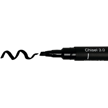 Caneta Nanquim Uni PIN Uni-Ball 3.0 Chanfrada Preto