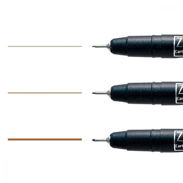 Caneta Nanquim Kuretake Mangaka Sepia 3 Pontas