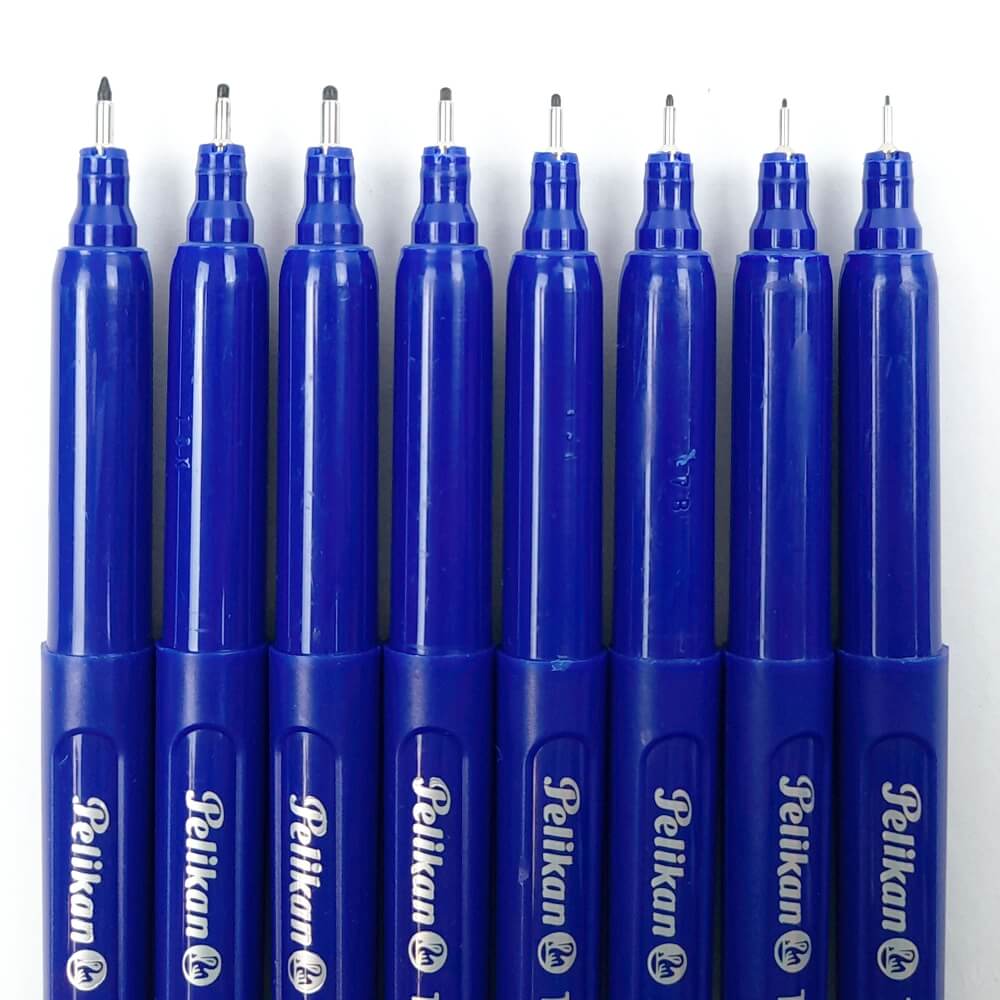 Estojo Caneta Nanquim Descartável Pelikan 08 Canetas