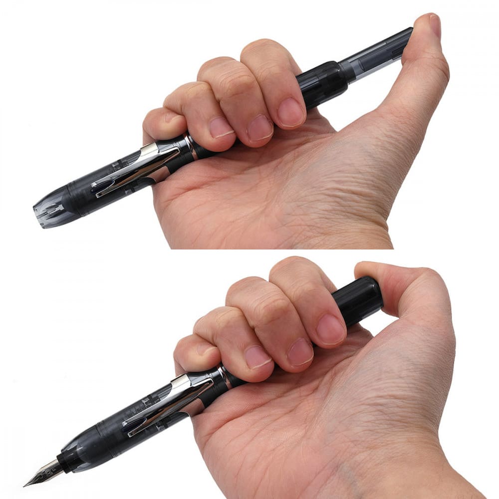 Conjunto Caneta Tinteiro Platinum Curidas EF Graphite Smoke Edição Limitada