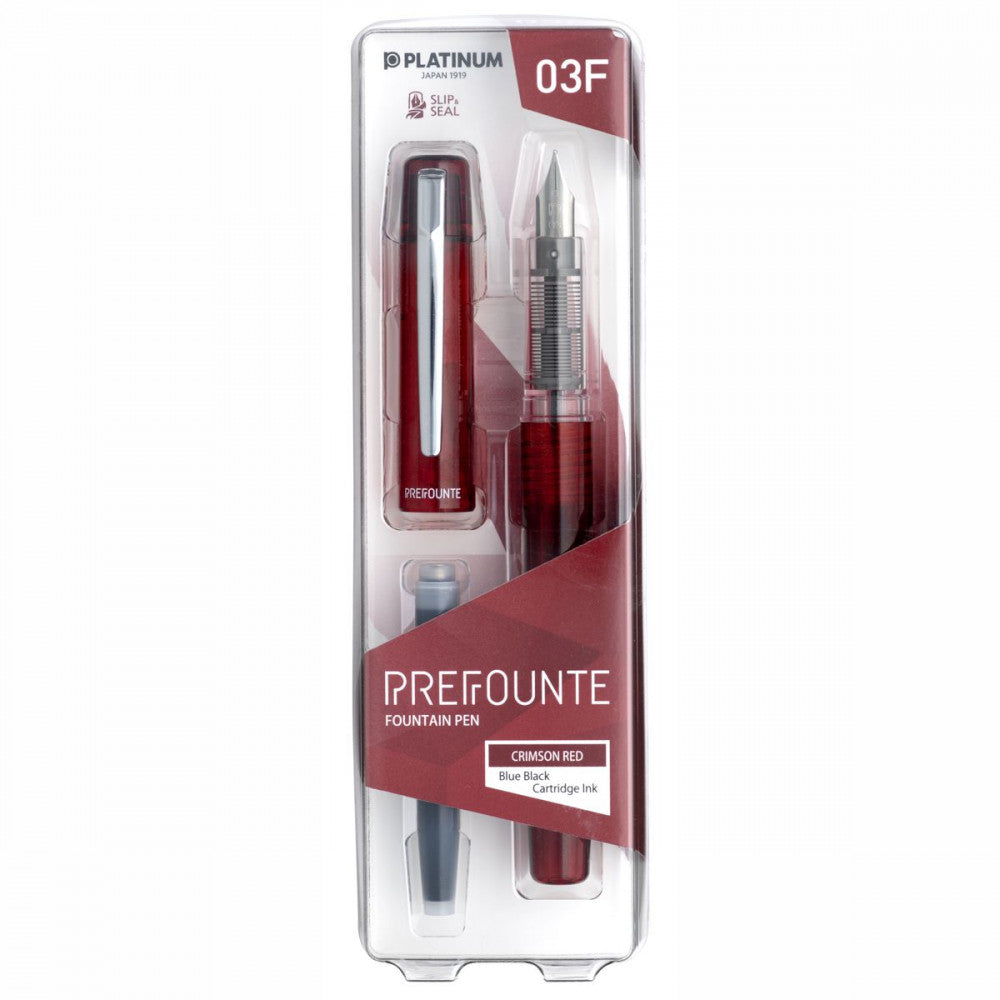 Caneta Tinteiro Platinum Prefounte 03F Crimson Red