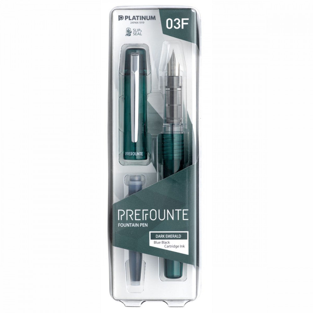 Caneta Tinteiro Platinum Prefounte 03F Dark Emerald