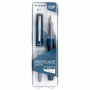 Caneta Tinteiro Platinum Prefounte 03F Night Sea