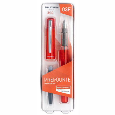 Caneta Tinteiro Platinum Prefounte 03F Vermillion Orange