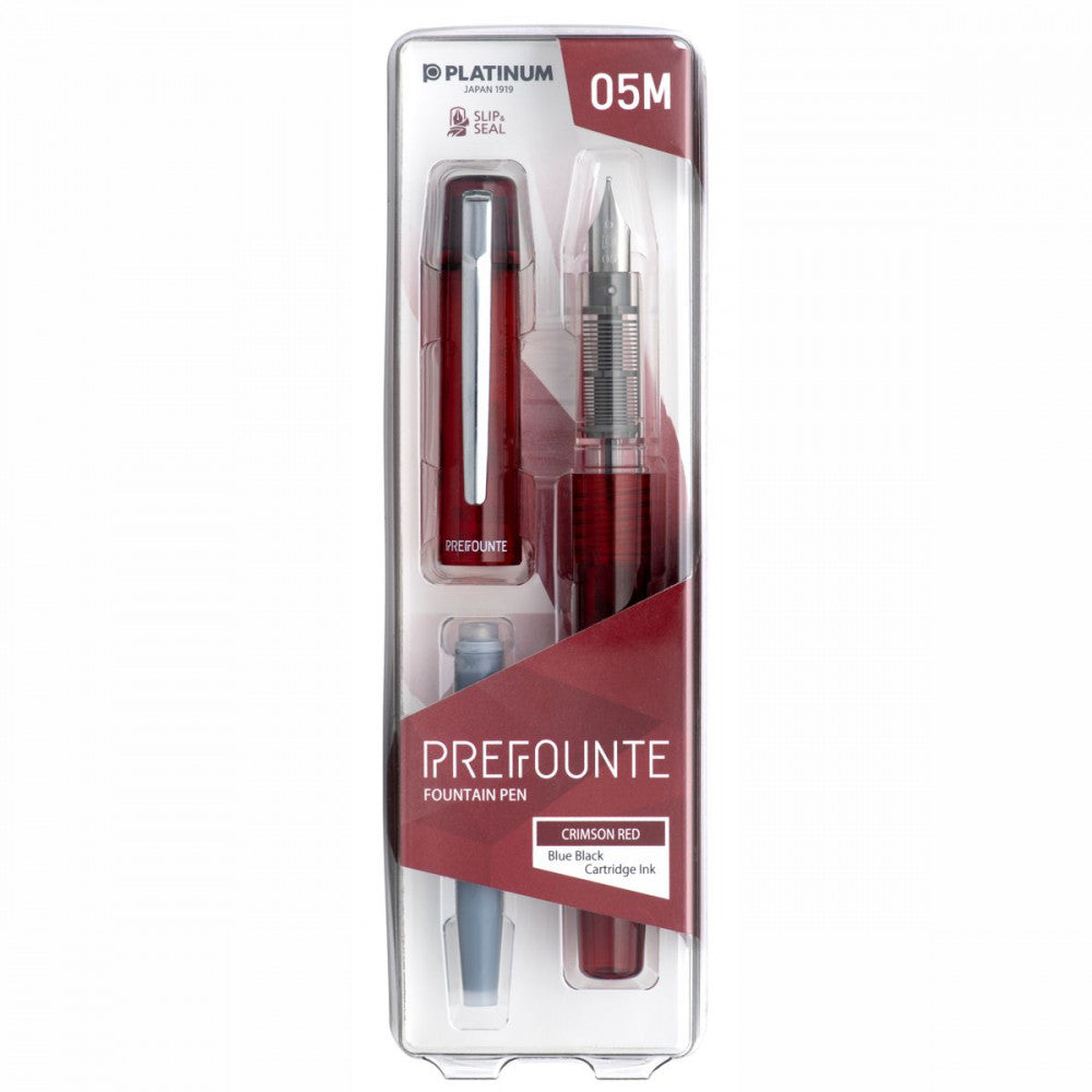 Caneta Tinteiro Platinum Prefounte 05M Crimson Red