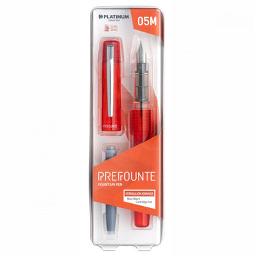Caneta Tinteiro Platinum Prefounte 05M Vermillion Orange