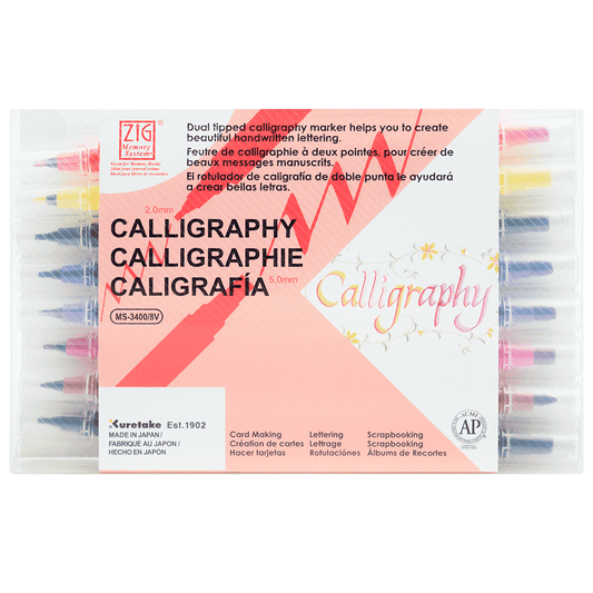 Caneta Caligrafia Artística Zig Kuretake 08 Cores