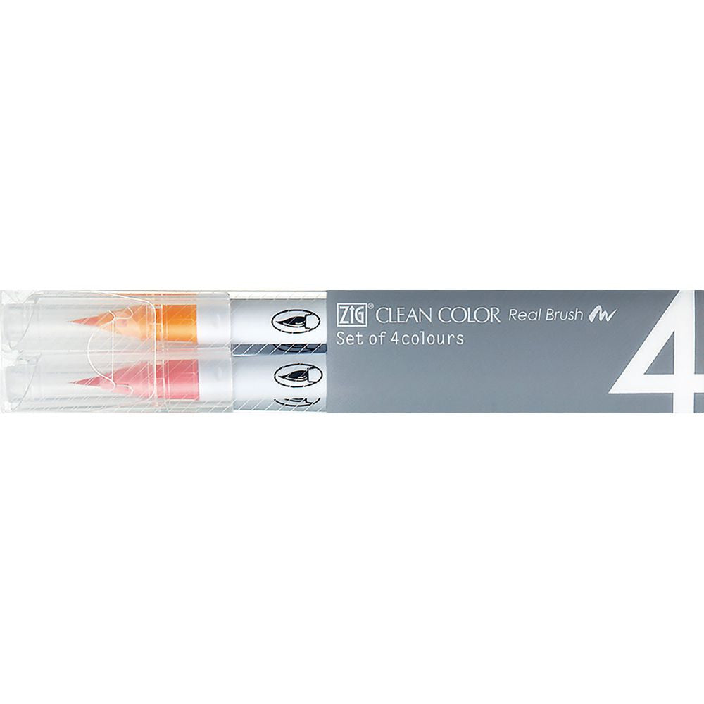 Estojo Caneta Kuretake Zig Clean Color Real Brush Pale Colours