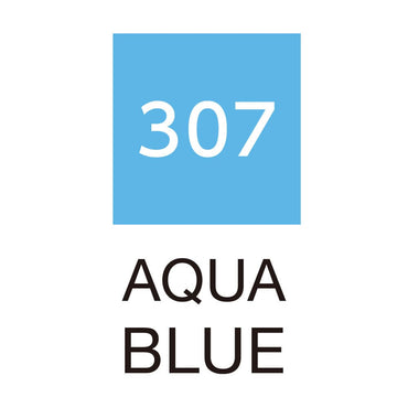 Caneta Pincel Kuretake Zig Clean Color Real Brush Aqua Blue 307