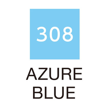 Caneta Pincel Kuretake Zig Clean Color Real Brush Azure Blue 308