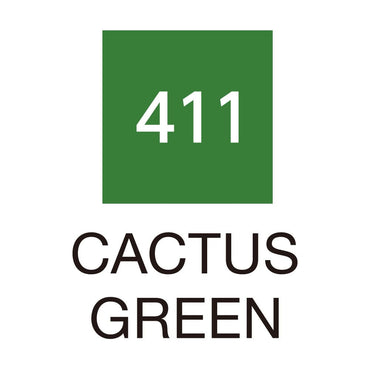 Caneta Pincel Kuretake Zig Clean Color Real Brush Cactos Green 411