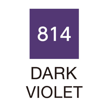 Caneta Pincel Kuretake Zig Clean Color Real Brush Dark Violet 814