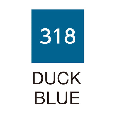Caneta Pincel Kuretake Zig Clean Color Real Brush Duck Blue 318