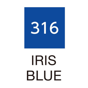 Caneta Pincel Kuretake Zig Clean Color Real Brush Iris Blue 316