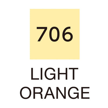 Caneta Pincel Kuretake Zig Clean Color Real Brush Light Orange 706