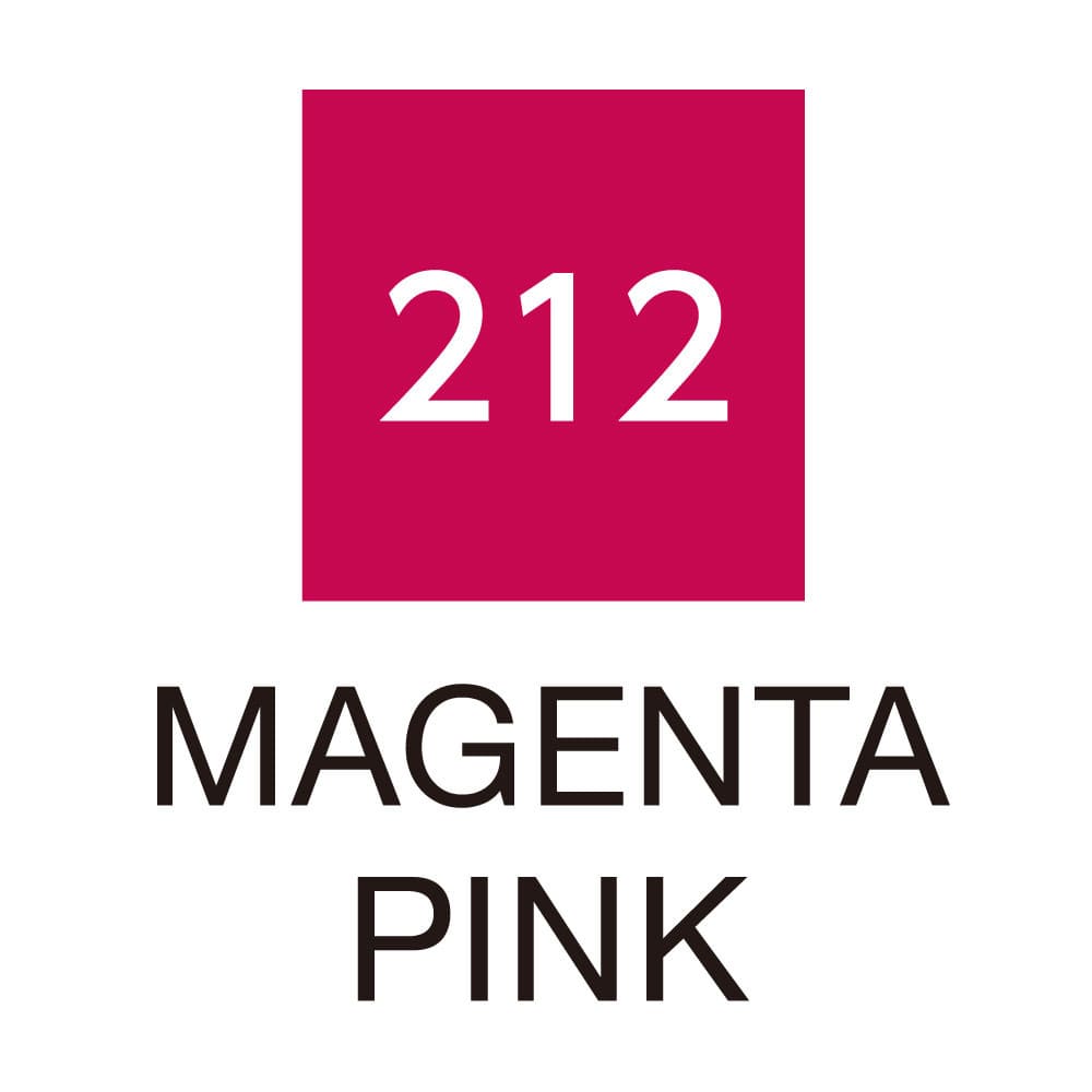 Caneta Pincel Kuretake Zig Clean Color Real Brush Magenta Pink 212