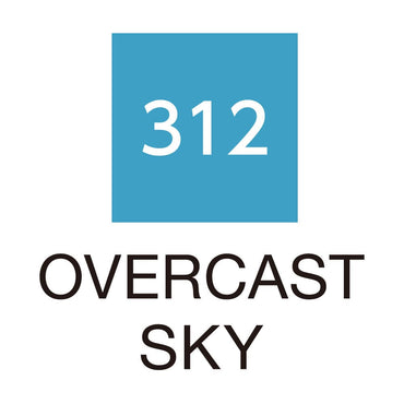 Caneta Pincel Kuretake Zig Clean Color Real Brush Overcast Blue 312