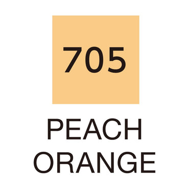 Caneta Pincel Kuretake Zig Clean Color Real Brush Peach Orange 705