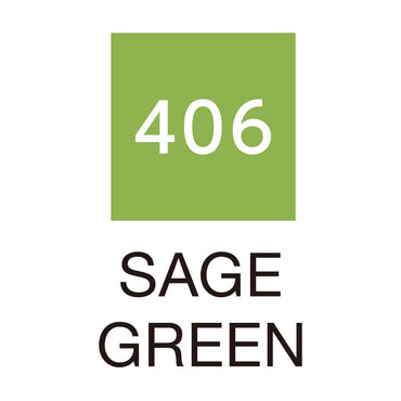 Caneta Pincel Kuretake Zig Clean Color Real Brush Sage Green 406