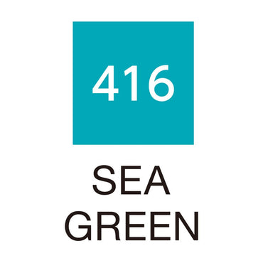 Caneta Pincel Kuretake Zig Clean Color Real Brush Sea Green 416