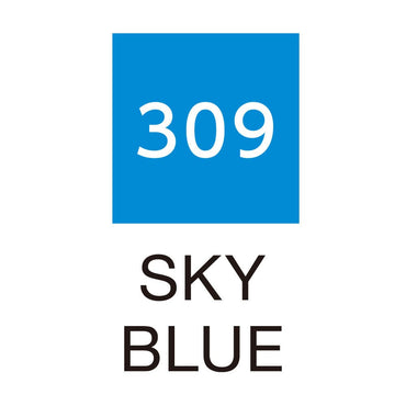 Caneta Pincel Kuretake Zig Clean Color Real Brush Sky Blue 309