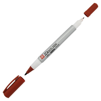 Caneta Permanente Ponta Dupla Identi Pen Sakura Marrom