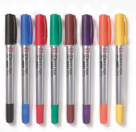 Caneta Permanente Ponta Dupla Sakura Identi Pen 08 Cores