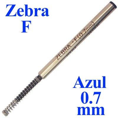 Carga de Caneta Zebra F Azul Esferográfica