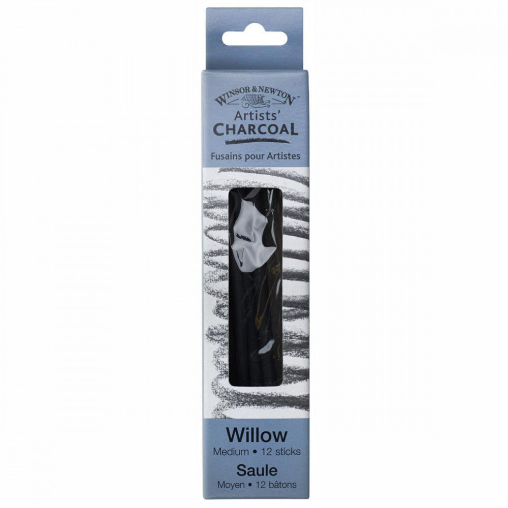 Carvão Vegetal Para Desenho Winsor & Newton 12 Unidades Grosso