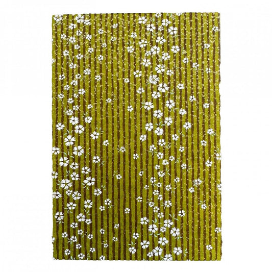 Caderno de Carimbos Goshuincho Kuretake LH10-20 White Flower With Green