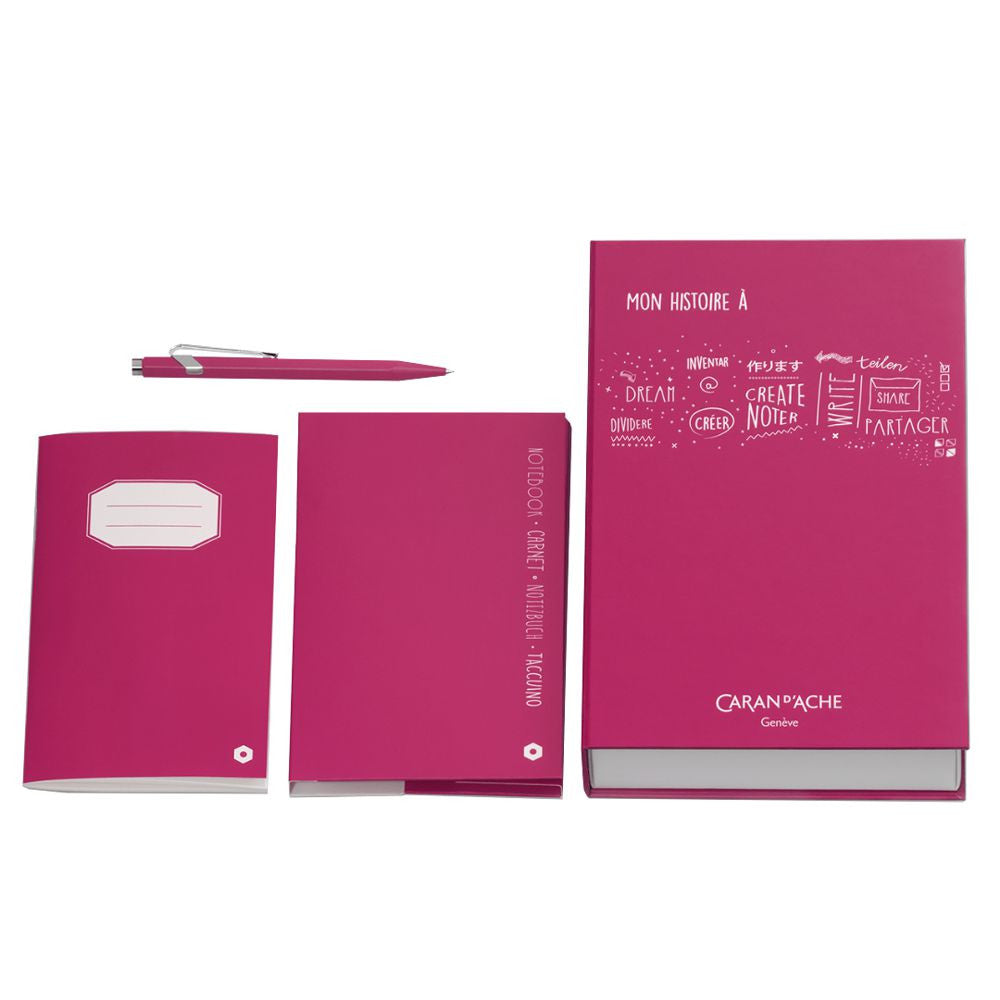 Estojo Presente Caneta Caran d’Ache 849 Purplish Red