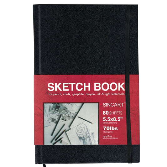Bloco Artist Sketch Book Sinoart 80 Folhas 100G A5 Capa Dura