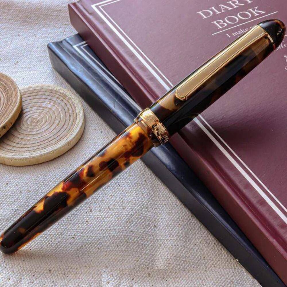 Caneta Tinteiro Platinum 3776 Century Tortoise Pena M