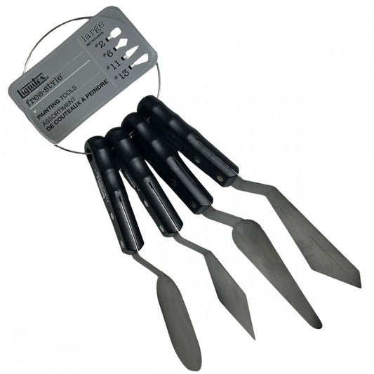 espátulas de aço para pintura free style liquitex 4 modelos