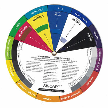 Circulo Cromático Cores Pequeno 13cm Português