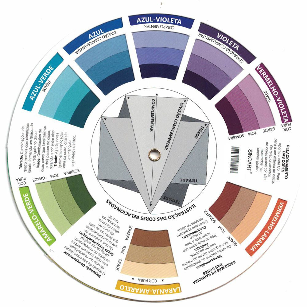 Circulo Cromático Cores Pequeno 23,5cm Português