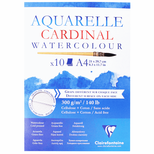 Bloco de Papel Para Aquarela Cardinal A4 300g Clairefontaine