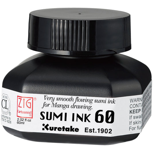 Tinta Sumi Ink Zig Kuretake 60ml Preto