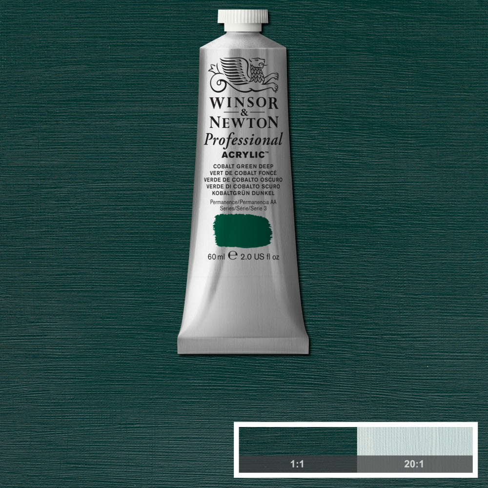 Tinta Acrílica Professional Winsor & Newton 60ml S3 185 Cobalt Green Deep