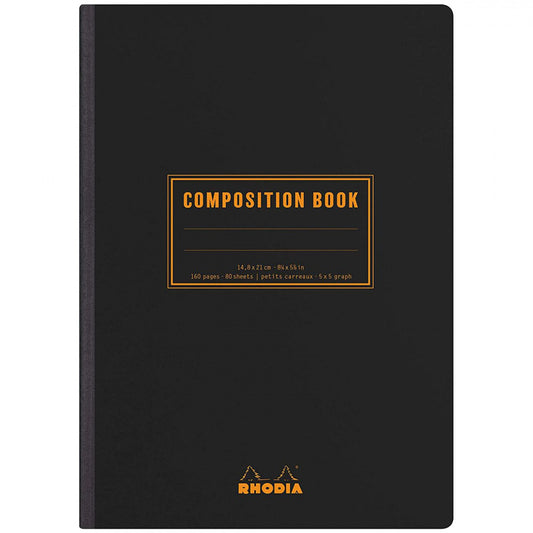 Caderno Composition Book Rhodia A5 80g Capa Preta