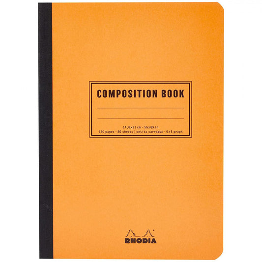 Caderno Composition Book Rhodia A5 80g Capa Laranja
