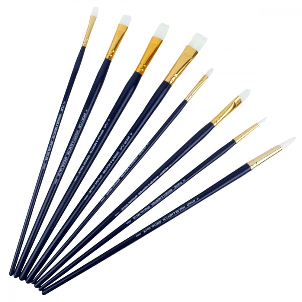 Kit Pincéis Winsor & Newton Acrílico e Óleo 8 Unidades