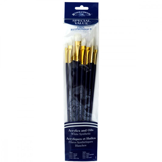 Kit Pincéis Winsor & Newton Acrílico e Óleo 8 Unidades